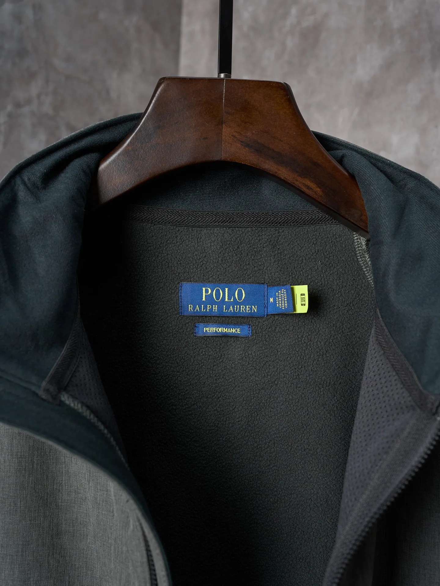 P380 Actual hanging auction】Ralph Lauren/Ralph Lauren technical fabric solid color logo embroidered zipper collar vest cardigan [Ready stock] XS S M L